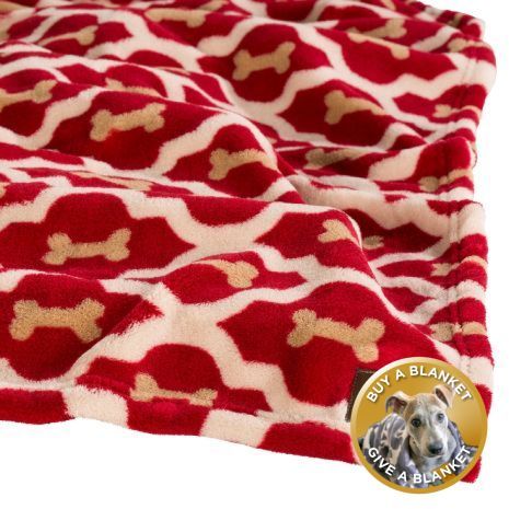 Tall Tails Blanket 30x40 Red Bones