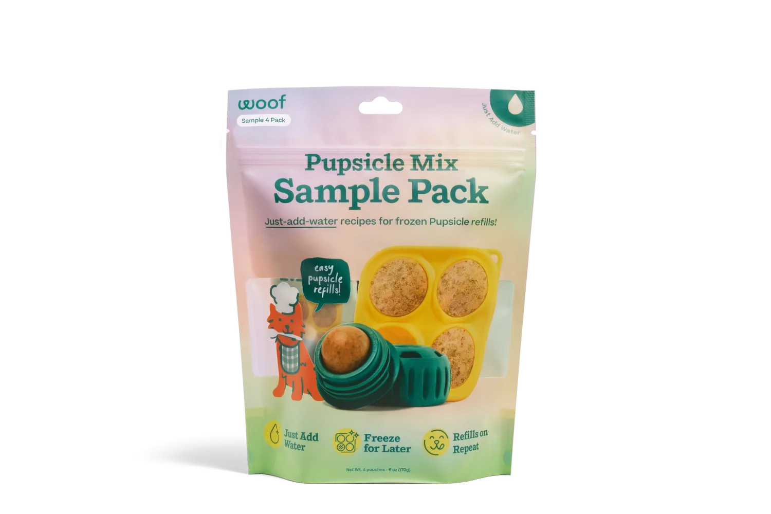 Woof Pupsicle Treat Mix - 4 Pack Sampler - 4 Pack Sampler