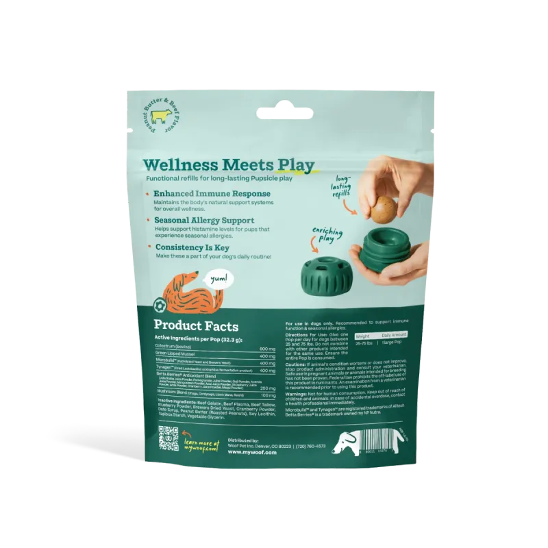 WOOF Allergy Support Wellness Pops - Small