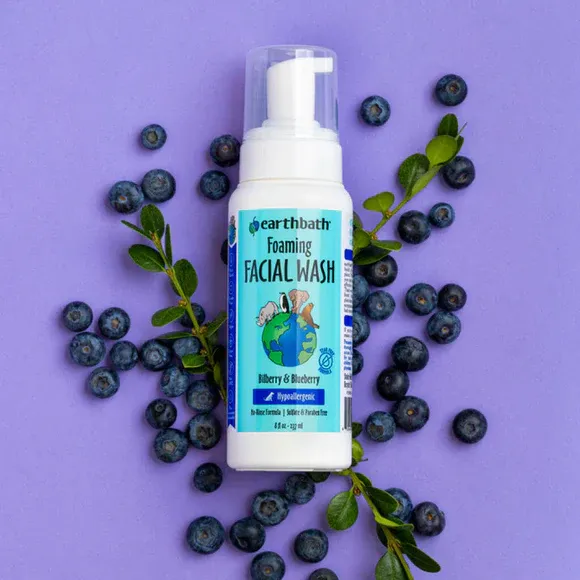 Earth Bath 8 oz Foaming Facial Wash Bilberry &amp; Blueberry Scent