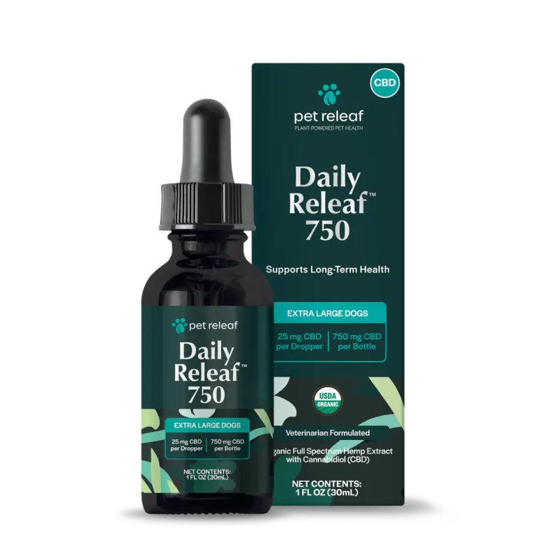PET RELEAF DAILY RELEAF 750 HEMP OIL ORGANIC 1 OZ