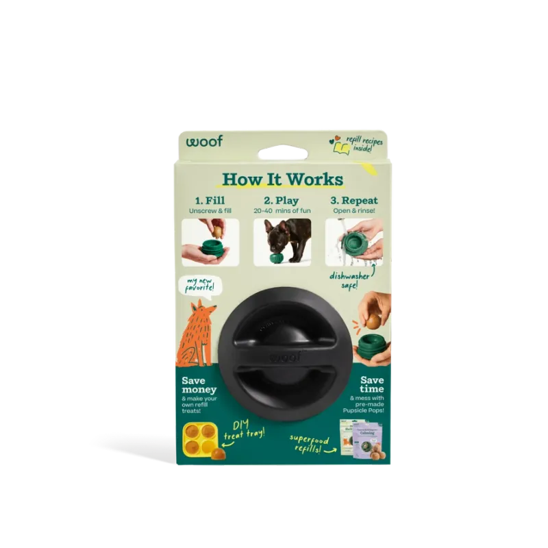 WOOF DOG PUPSICLE POWER CHEWER- BLACK SMALL