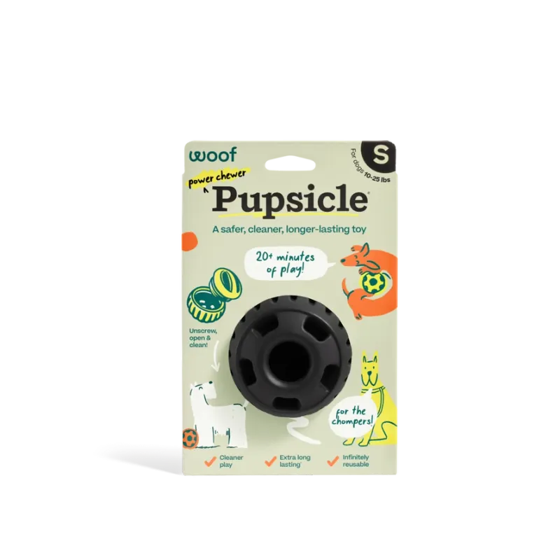 WOOF DOG PUPSICLE POWER CHEWER- BLACK SMALL