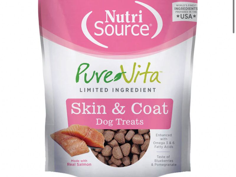 Nutrisource Pure Vita Skin &amp; Coat Support Dog Treat 6 oz