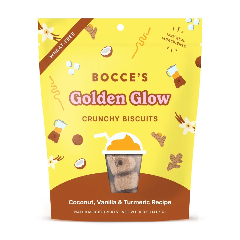 Bocce's Bakery Golden Glow Biscuit Dog Treats 5oz