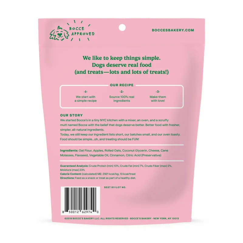 Bocce's Bakery Fireside Apple Pie Soft &amp; Soft &amp; Chewy Dog Treats 6oz