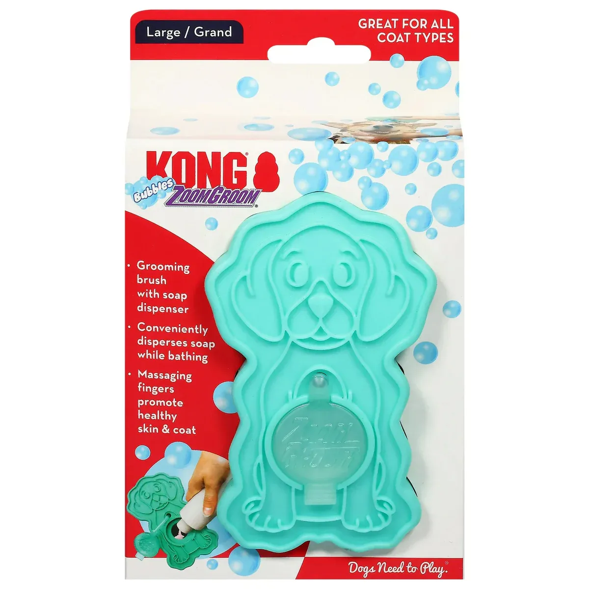 KONG ZoomGroom Bubbles Lrg