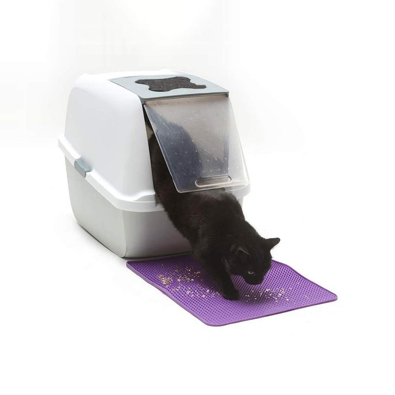 Messy Mutts Cat Litter Mat Gray