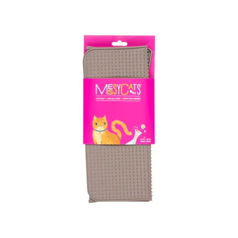 Messy Mutts Cat Litter Mat Gray