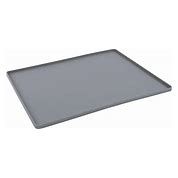 Messy Mutts Silicone Food Mat Raised Edge - Small 16" x 12" Grey