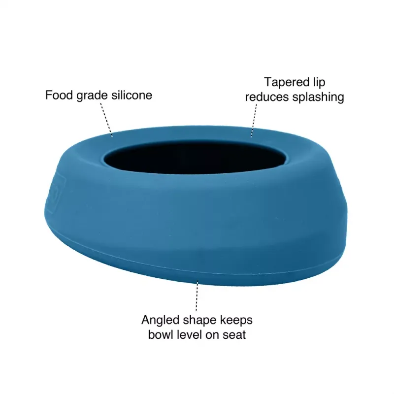 Kurgo 24oz Splash Free Wander Dog Bowl - Costal Blue