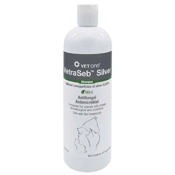 VETRASEB SILVER ANTIMICROBIAL SHAMPOO MINT 16oz