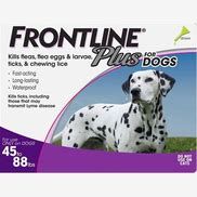 FRONTLINE PLUS FLEA &amp; TICK LRG 45-88# 3 DOSES