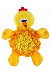 Outward Hound Snuffle Palz Chicken Plush Snuffle Mat Dog Treat Puzzle, Yellow