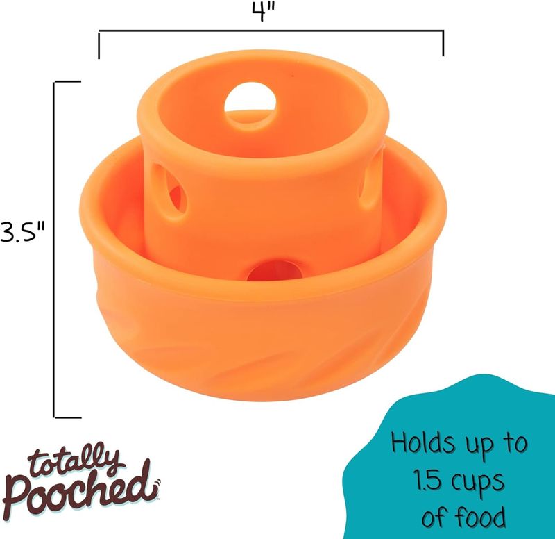 Totally Pooched Puzzle 'n Play Mushroom, Small, 3" x 2.5", Orange