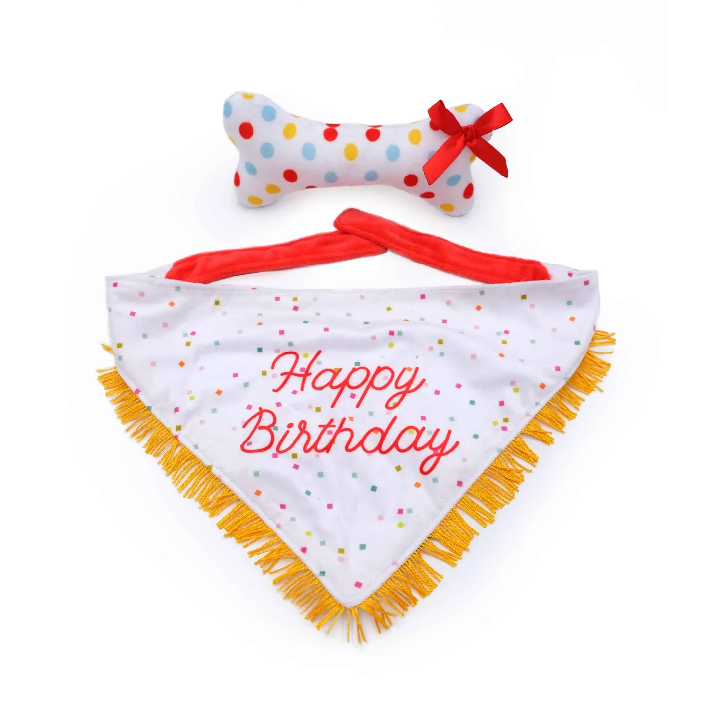 ZippyPaws Birthday Bandana and Bone 2-pack