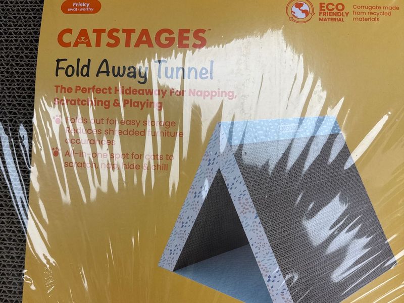 Catstages Fold Away Tunnel and Corrugated Cat Scratcher