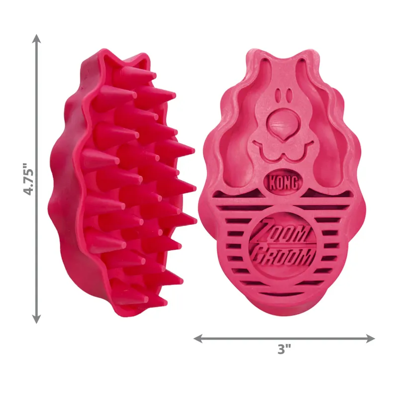 KONG ZoomGroom Raspberry Brush Lrg