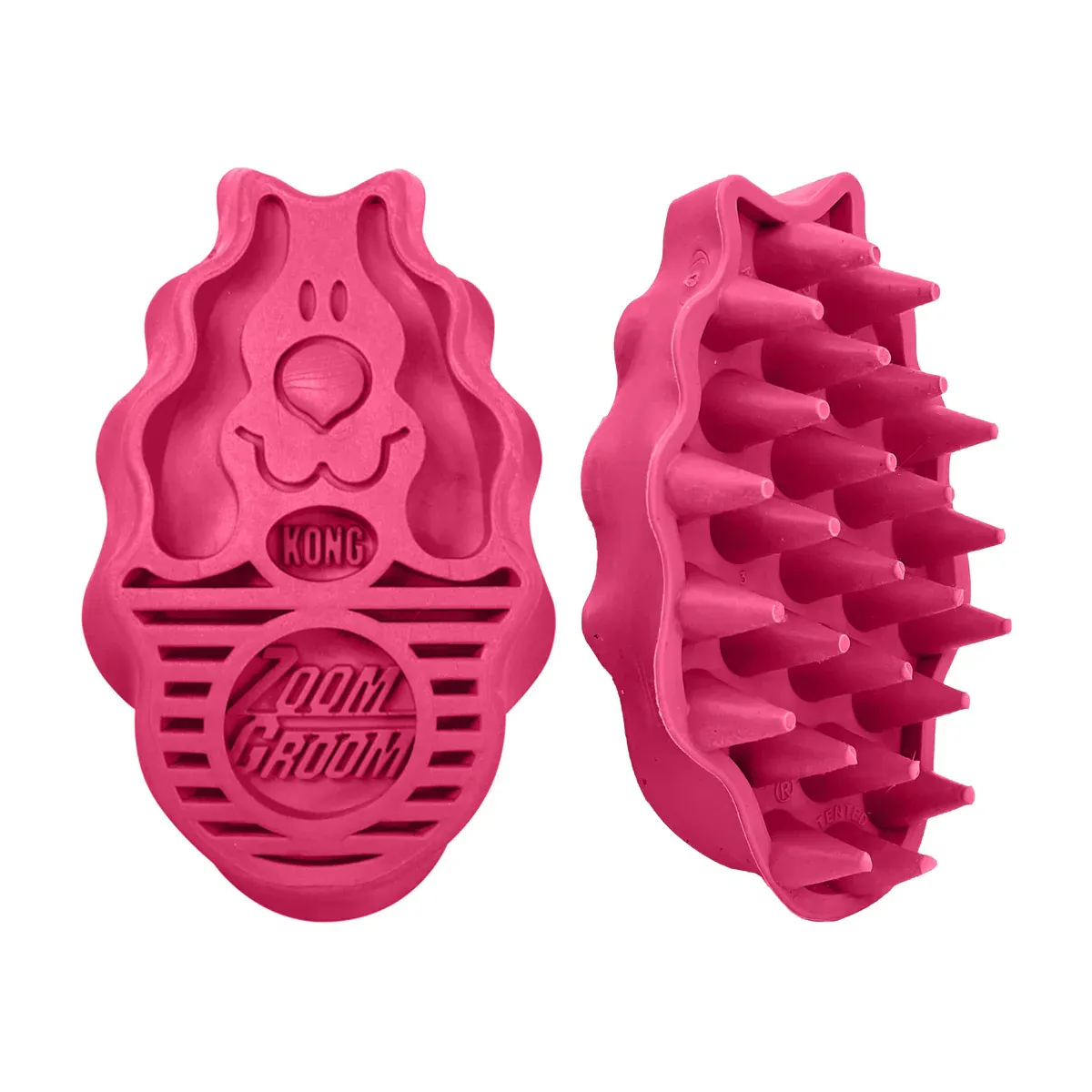 KONG ZoomGroom Raspberry Brush Lrg