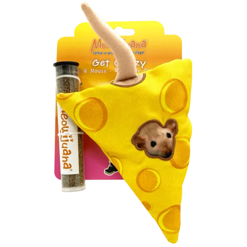 Meowijuana Get Cheezy Cheese &amp; Mouse Cat Toy