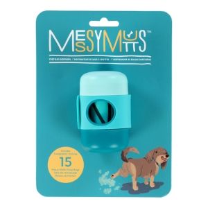 Messy Mutts Dog Waste Bag Holder- Blue Strap
