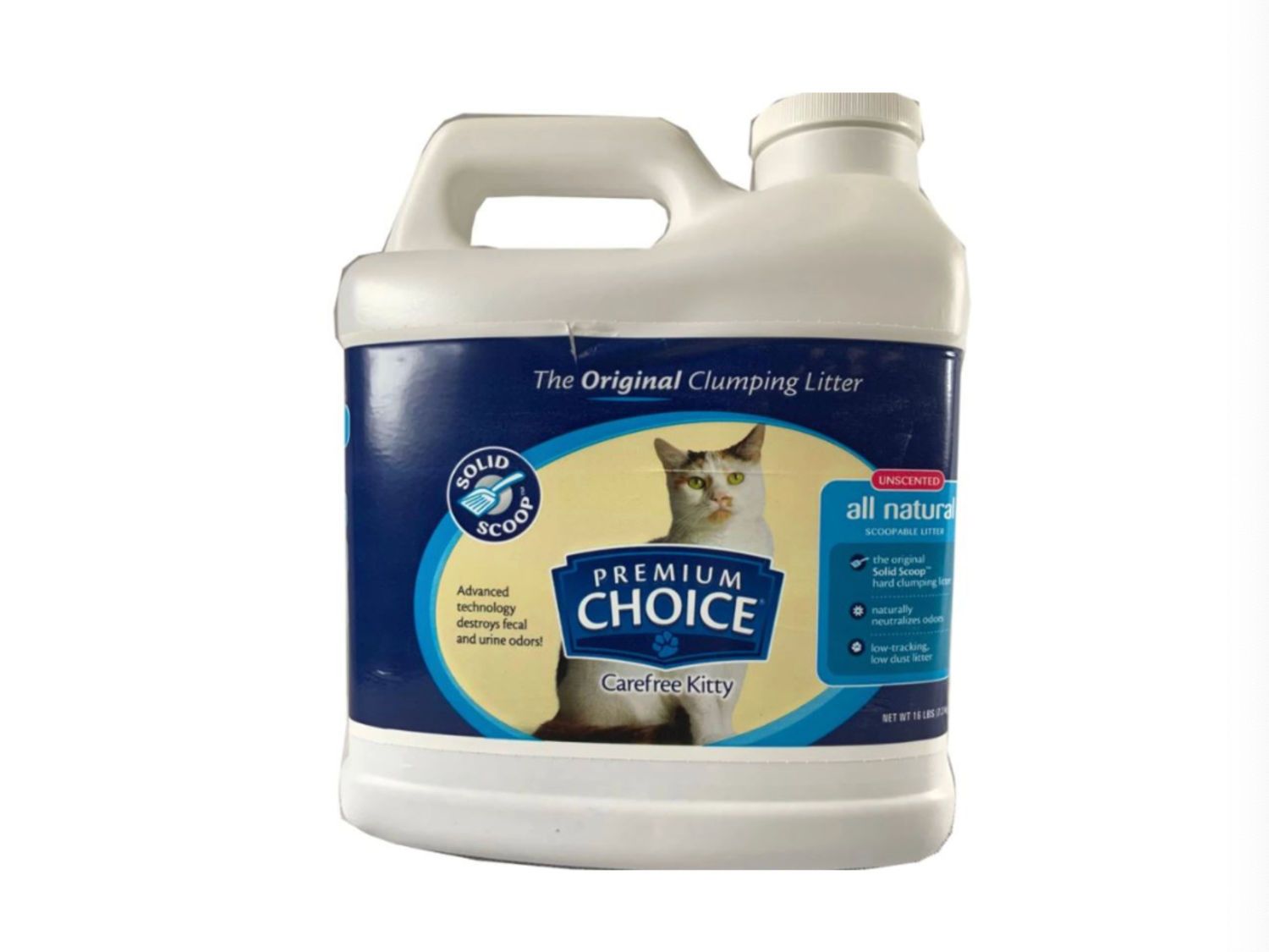 Premium Choice Scoopable Cat Litter 16# Jug