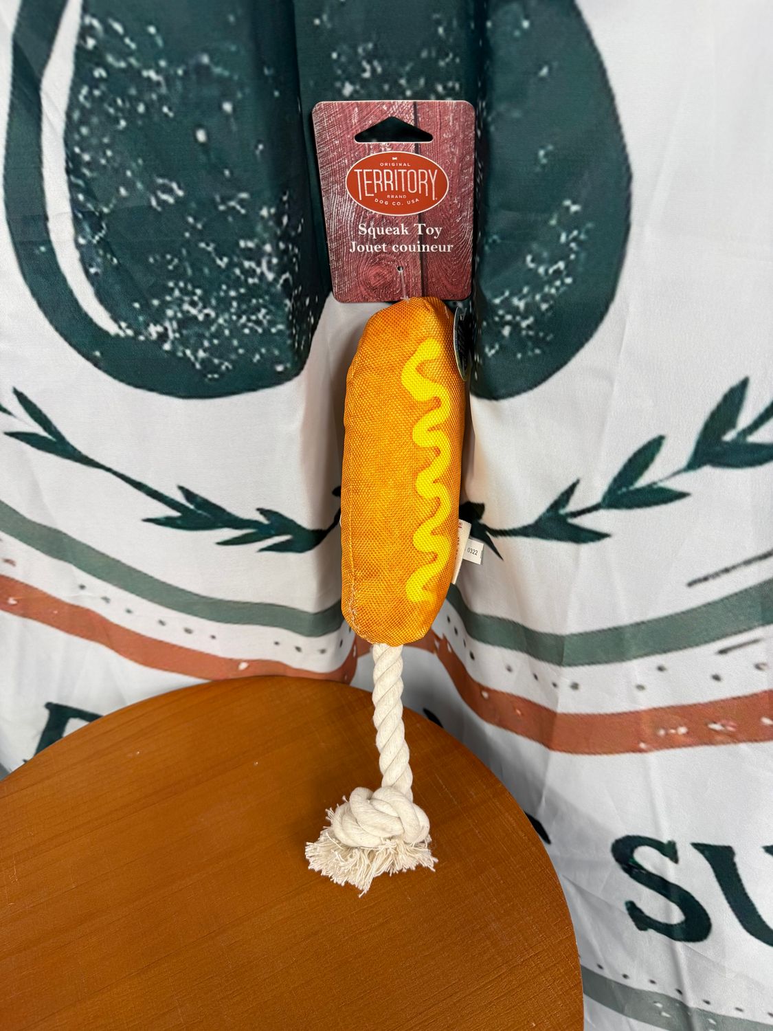 TERRITORY CORNDOG ROPE DOG TOY