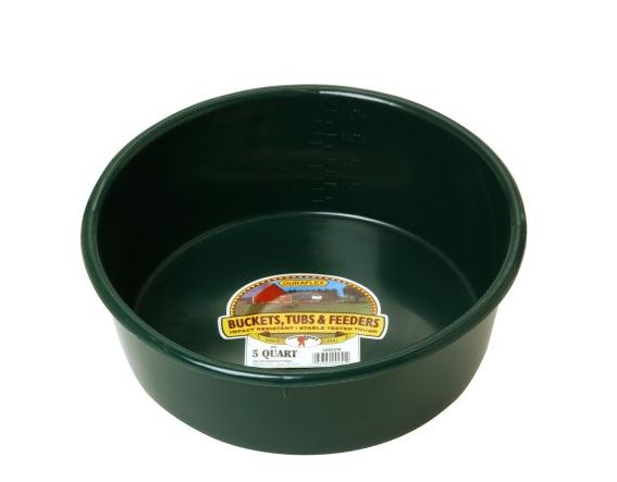 5 Quart Heavy Duty Plastic Utility Pan Livestock Feeding