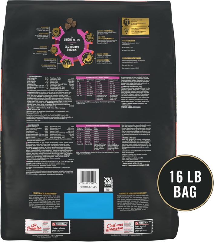 Purina Pro Plan 16# Adult Sensitive Skin &amp; Stomach Salmon