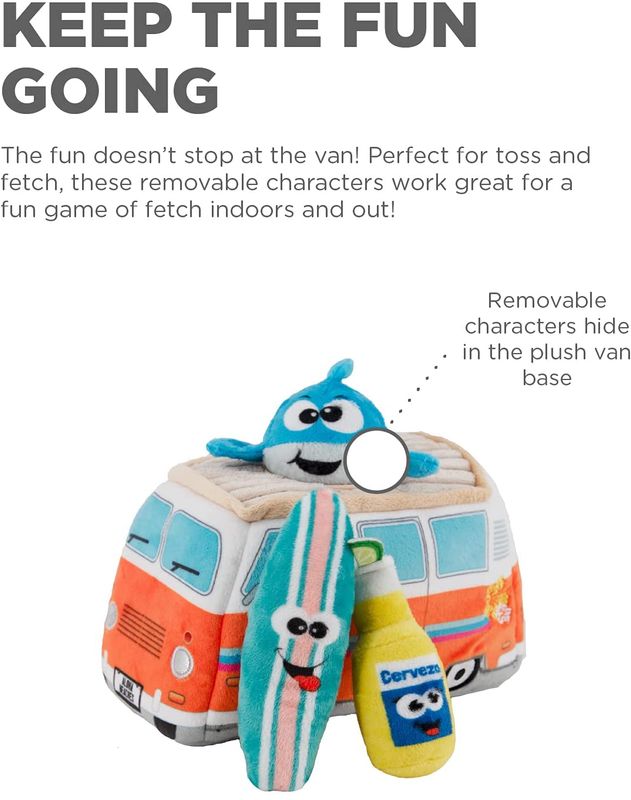 Outward Hound Hide A Surf Van Plush Dog Puzzle
