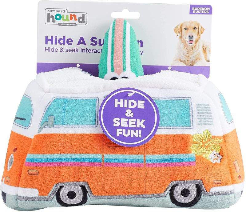 Outward Hound Hide A Surf Van Plush Dog Puzzle