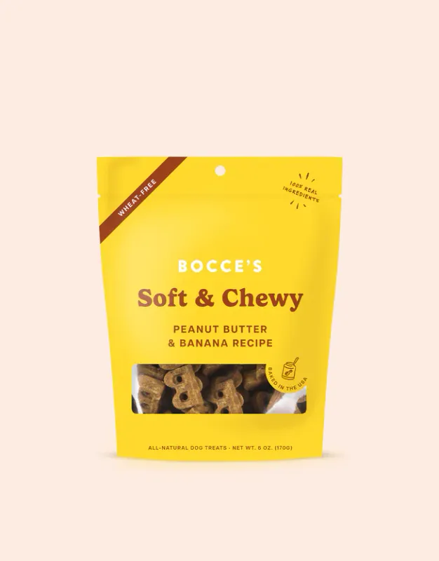 Bocce's Bakery Peanut Butter &amp; Banana Soft &amp; Chewy Dog Treats 6oz