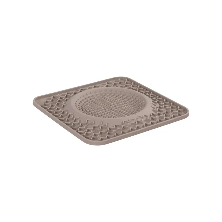 Messy Mutts Silicone Therapeutic Dog Lick Bowl Mat Gray 10" x10"