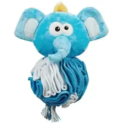 Snuffle N' Treat Elephant Interactive Plush Dog Toy
