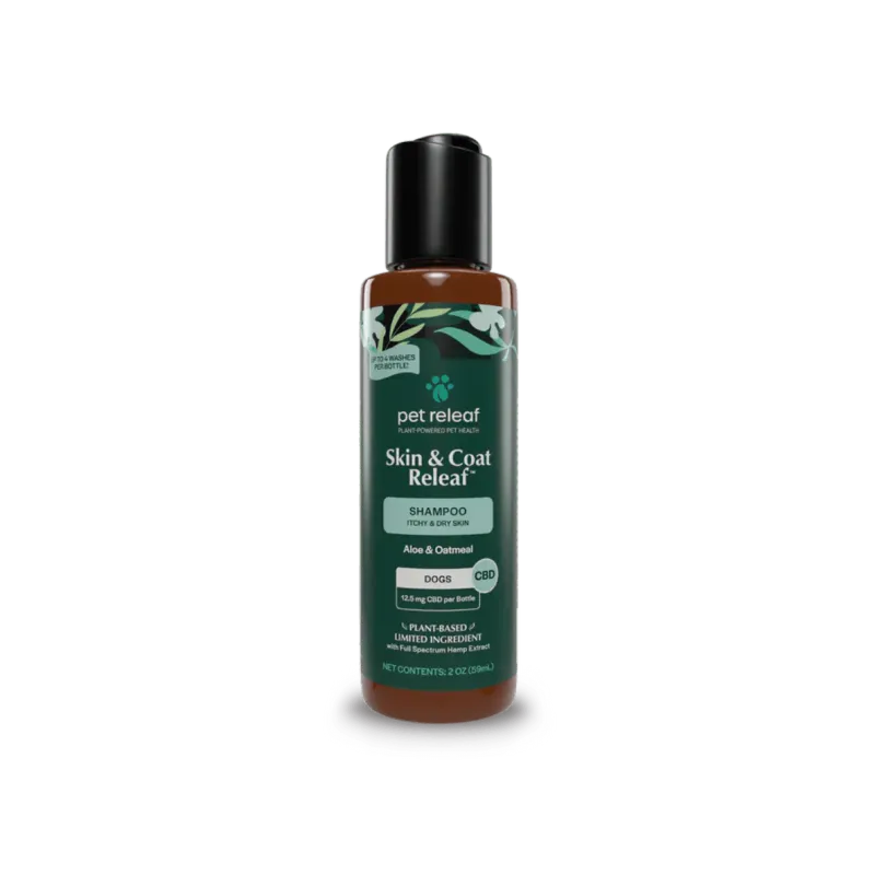 Pet Releaf Dog Grooming CBD Travel Shampoo Itchy Dry Skin 2 oz