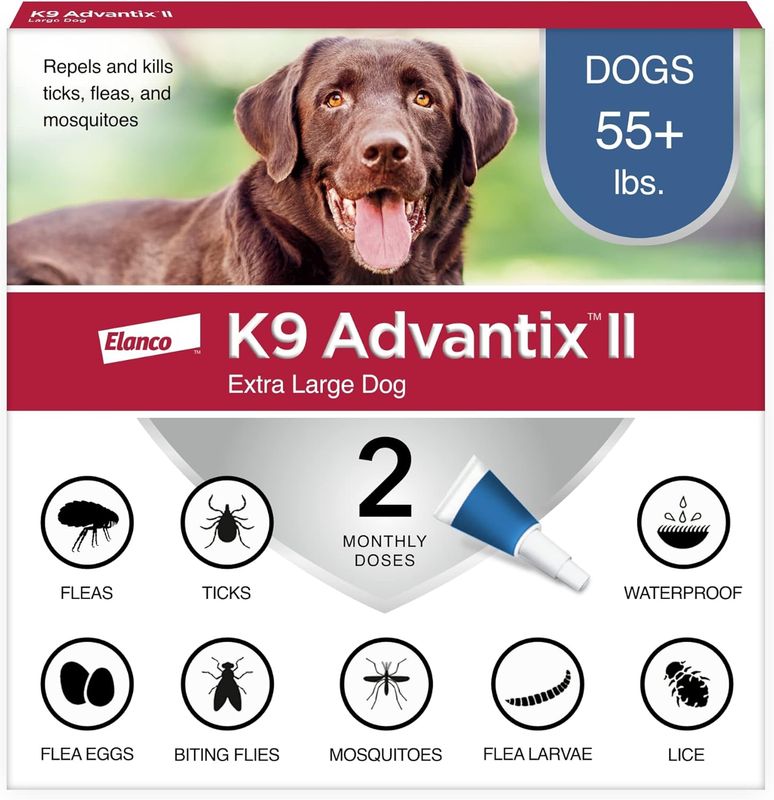 K9 ADVANTIX II DOG XTRA LARGE 55+LBS 2PK