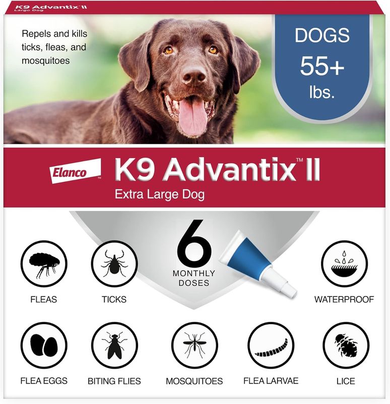 K9 ADVANTIX II DOG XTRA LARGE 55+LBS 4PK