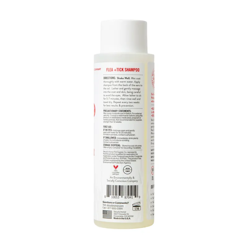 SKOUTS HONOR FLEA &amp; TICK SHAMPOO 16OZ