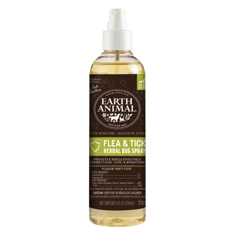 EARTH ANIMAL NATURE'S PROTECTION FLEA &amp; TICK HERBAL BUG SPRAY FOR DOGS - 8 OZ