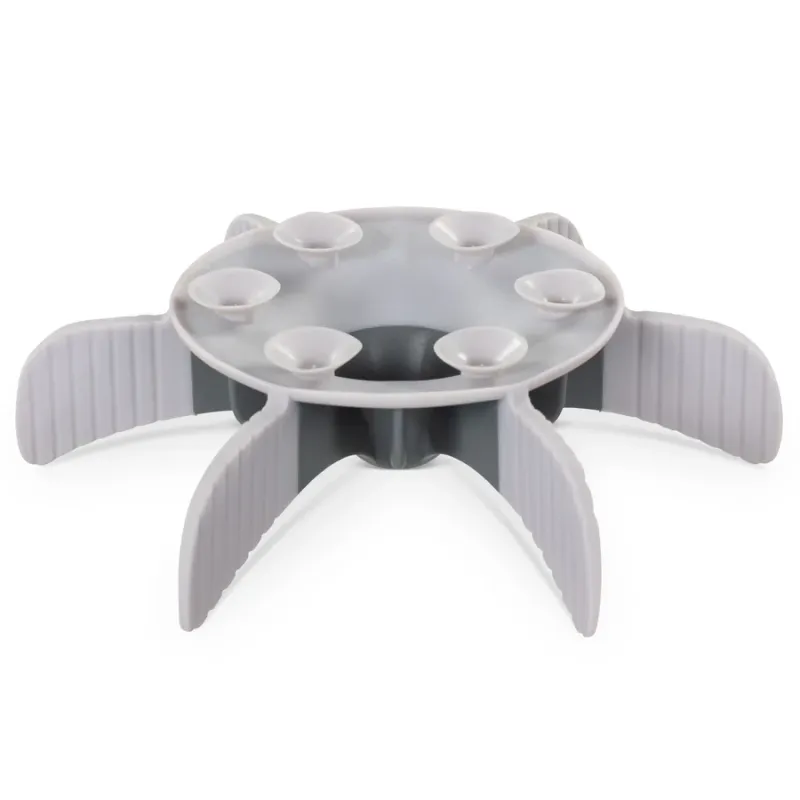 Messy Mutts Slow Feeder Bowl Insert with Suction Cool Grey 7.5" x 2"