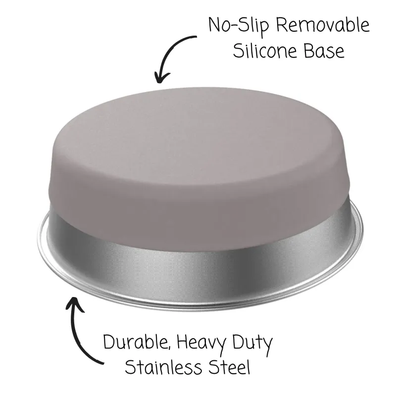 Messy Mutts Heavy Stainless Bowl w/Removable Silicone Base Medium