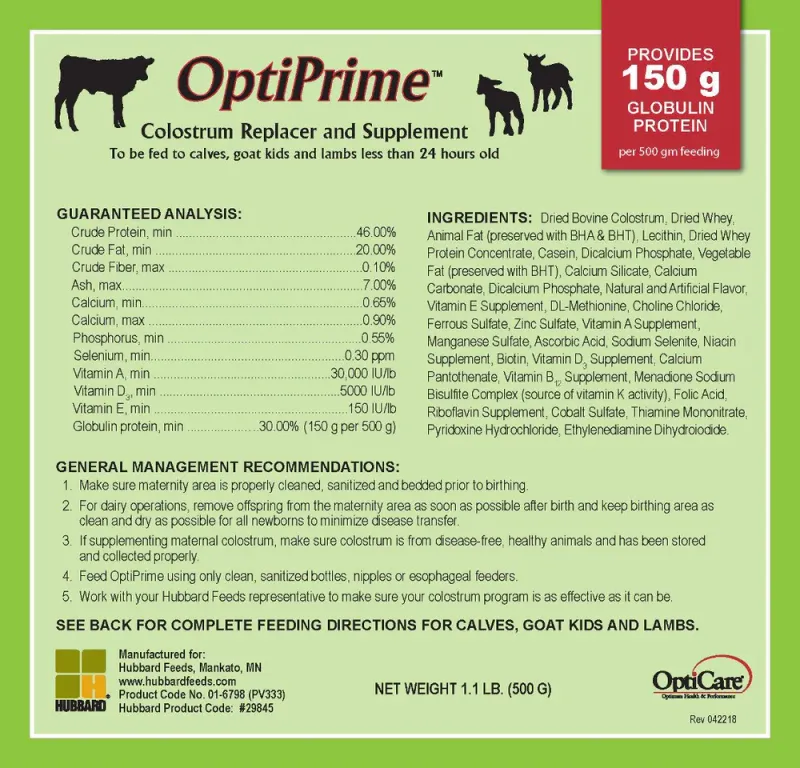OPTIPRIME COLOSTRUM REPLACER