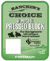 B7005-RANCHERS CHOICE HI MAG 14% PRESSED BLOCK