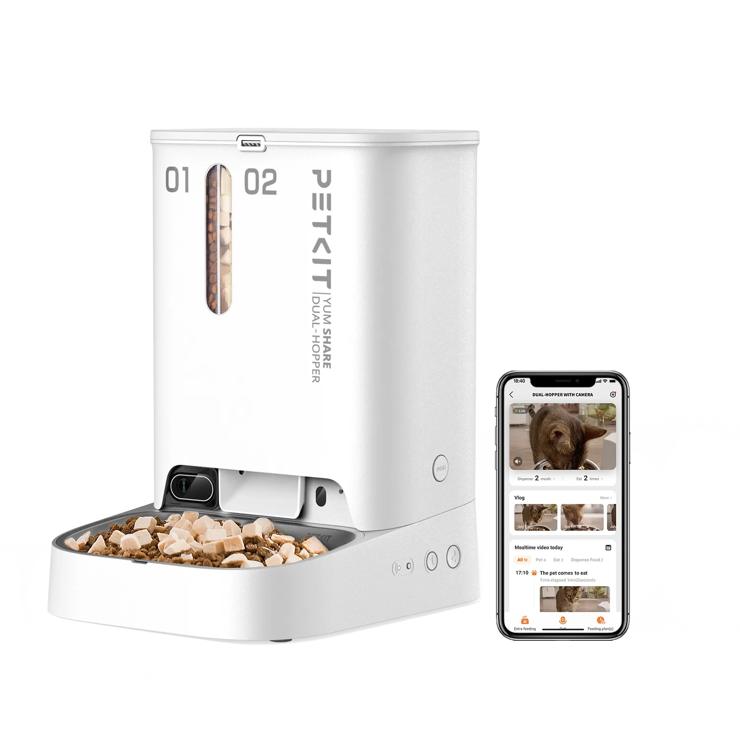 PetKit Yumshare Dual-Hopper w Camera Automatic Feeder