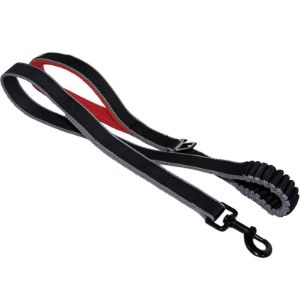 KURGO DOG SPRING BACK LEASH BLACK 48 INCHES