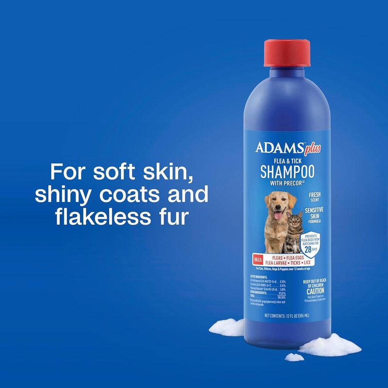 Adams Plus Flea &amp; Tick Shampoo 12oz