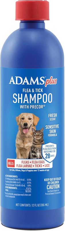 Adams Plus Flea &amp; Tick Shampoo 12oz