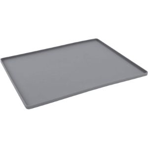 Messy Mutts Silicone Mat w Metal Rods Large Grey