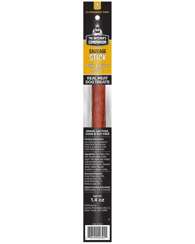 Butchers Companion Pork &amp; Liver Sausage Stick- Sold Individually