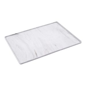 Mussy Mutts Silicone Raised Edge Slip Mat 16"x12" Marble Small